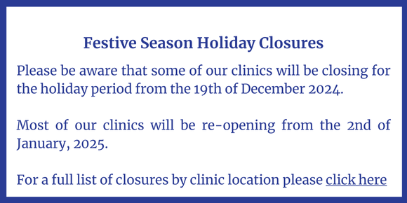 Festive Season Holiday Closures